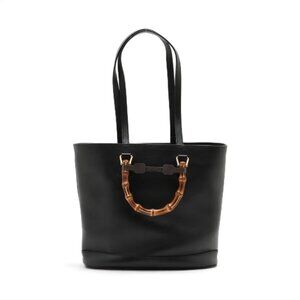 Gucci Bamboo Diana Leather Tote Bag Black